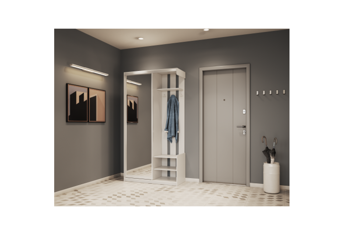 Передпокій City One Door 110х45х210 Білий